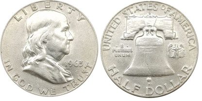 50 סנט 1963 פרנקלין ארצות הברית