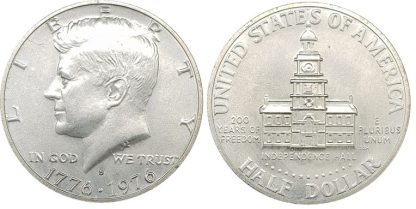50 סנט 1976 מכסף