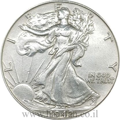 50 סנט "ליברטי" 1942, ארצות הברית, כסף 0.900