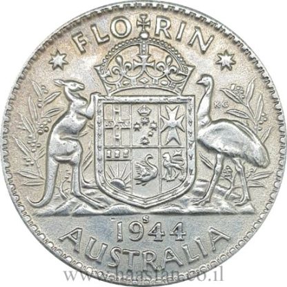 1 פלורין 1944 מכסף 0.925, אוסטרליה