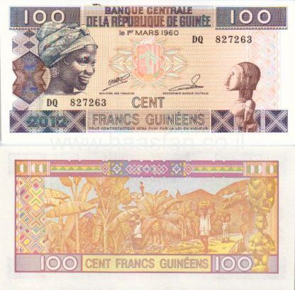 100 פרנק 2012, גינאה - UNC