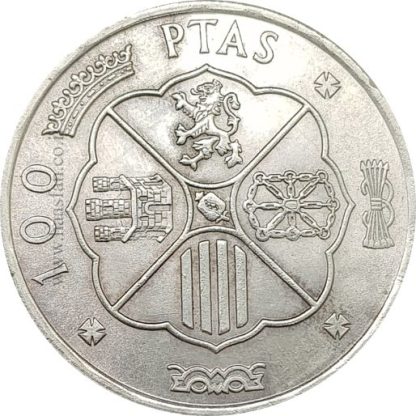 100 פסטאס 1966, ספרד - כסף 0.800, 19 גרם