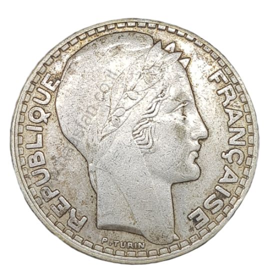 20 פראנק 1933, צרפת - כסף 0.680