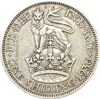 1 שילינג 1936 מכסף 0.500, אנגליה