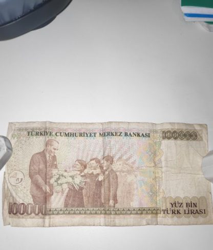 שטר של 100,000 לירה טורקית ישנה - 1970