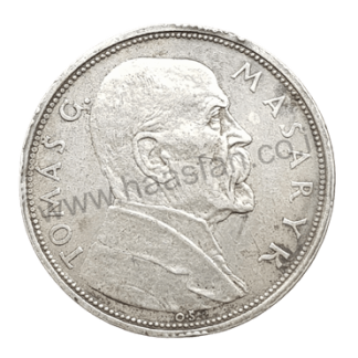10 קורון 1928, צ'כוסלובקיה - כסף 0.700, 10 שנים לעצמאות - טומש מסריק