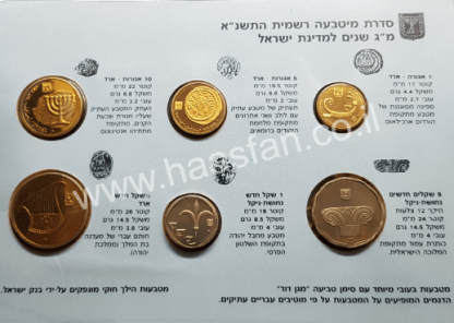 סדרת מיטבעה רשמית התשנ"א - מ"ג שנים למדינת ישראל (מטבעות בעובי כפול)