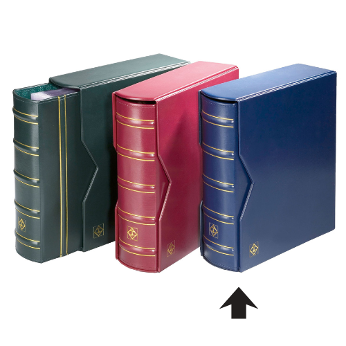 אלבום יוקרתי מסדרת OPTIMA GIGANT מתוצרת Leuchtturm, גרמניה - שם עולמי באביזרי אספנות. האלבום כולל מנגנון 4 טבעות יציב המאפשר פתיחה וסגירה נוחה, ומתאים לשילוב מגוון דפי אחסון בהתאם לסוג האוסף שלכם. המארז כולל כיסוי קשיח תואם (Slipcase) לשמירה מושלמת על האלבום מפני אבק, אור ולחות.