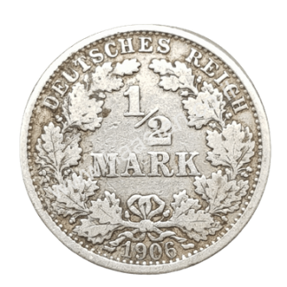 1/2 מארק 1906 מכסף 0.900, אימפריה גרמנית