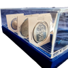 קופסת פלסטיק עבור אחסון ותצוגת 100 מטבעות בתוך הולדרים