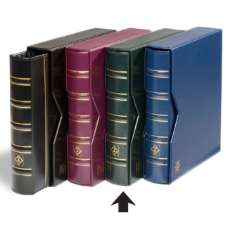 אלבום איכותי בצבע ירוק מסדרת OPTIMA - מתאים לאחסון מטבעות, שטרות, מדליות, בולים, גלויות, מעטפות וטלכרטים - כולל מכסה הגנה