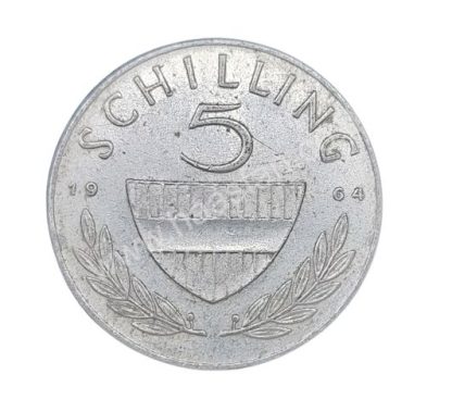 5 שילינג 1964 מכסף 0.640, אוסטריה