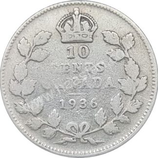 10 סנט 1936, קנדה - כסף 0.800