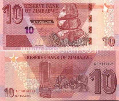 10 דולר 2020, זימבבואה - UNC