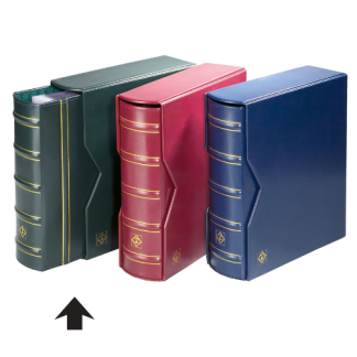 אלבום איכותי בצבע ירוק מסדרת OPTIMA GIGANT - מתאים לאחסון מטבעות, שטרות, מדליות, בולים, גלויות, מעטפות וטלכרטים - כולל מכסה הגנה קשיח