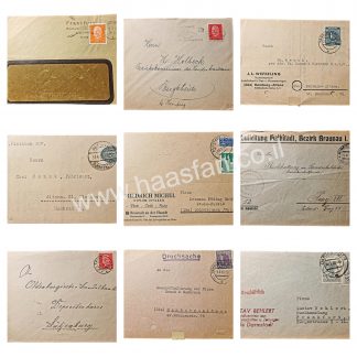 לוט של 9 מעטפות גרמניות ישנות מ-1918-1950
