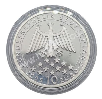 10 יורו 2005 מכסף 0.925, גרמניה - 200 שנים למותו של פרידריך פון שילר (AU/UNC)