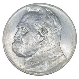 10 זלוטי 1935, פולין - כסף 0.750, יוזף פילסודסקי