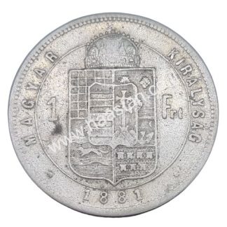 1 פורינט 1881 מכסף 0.900, הונגריה
