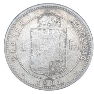 1 פורינט 1881 מכסף 0.900, הונגריה