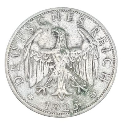 2 מארק 1925 מכסף 0.500, 10 גרם, גרמניה (רפובליקת ויימאר)