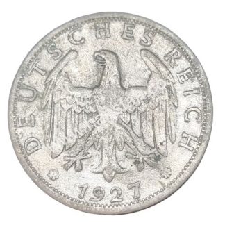 2 מארק 1927F מכסף 0.500, 10 גרם, גרמניה (רפובליקת ויימאר)