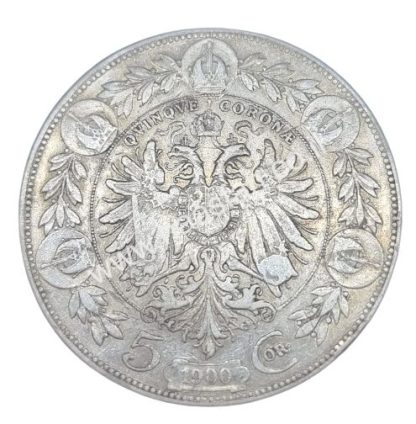 5 קורונה 1900, אוסטריה-הונגריה - כסף 0.900