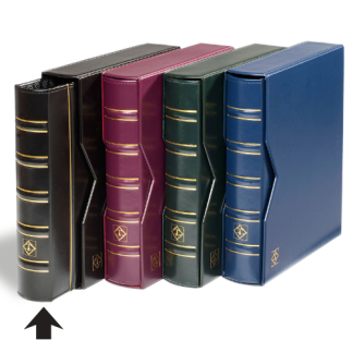 אלבום איכותי בצבע שחור מסדרת OPTIMA - מתאים לאחסון מטבעות, שטרות, מדליות, בולים, גלויות, מעטפות וטלכרטים - כולל מכסה הגנה