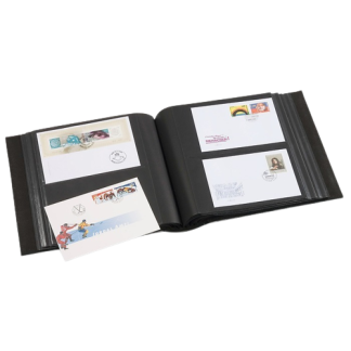 אלבום איכותי עבור אחסון עד 200 מעטפות יום ראשון/מכתבים/גלויות בגדלים (195 על 130 מ"מ), צבע כחול