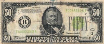שטר 50$ ארה"ב משנת 1934