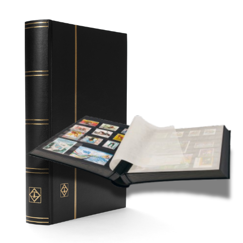 אלבום בולים "BASIC" עם כריכה קשיחה – 32 דפים (64 עמודים) תוצרת Leuchtturm, גרמניה – צבע שחור אלבום בולים "BASIC" עם כריכה קשיחה – 32 דפים (64 עמודים) תוצרת Leuchtturm, גרמניה – צבע שחור