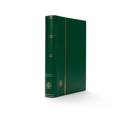 אלבום בולים "BASIC" עם כריכה קשיחה – 32 דפים (64 עמודים) תוצרת Leuchtturm, גרמניה – צבע ירוק