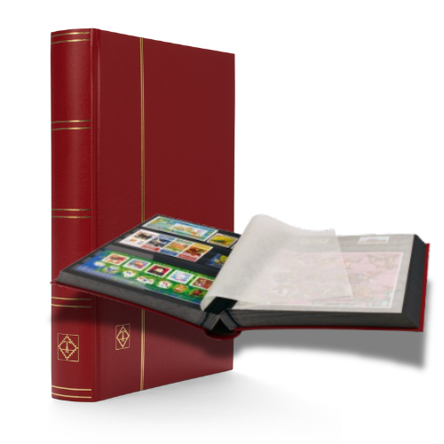 אלבום בולים "BASIC" עם כריכה קשיחה – 32 דפים (64 עמודים) תוצרת Leuchtturm, גרמניה – צבע אדום אלבום בולים "BASIC" עם כריכה קשיחה – 32 דפים (64 עמודים) תוצרת Leuchtturm, גרמניה – צבע אדום