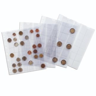 חבילת מיקס של 5 דפים איכותיים עבור מטבעות המתאימים לאלבומים מסדרת NUMIS, (1 של 44, 34, 25, 17 ומיקס)
