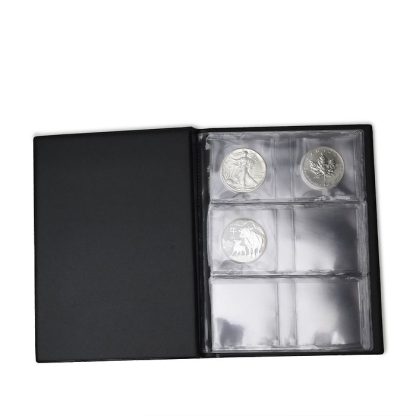 אלבום כיס של חברת Leuchtturm עבור 48 מטבעות בקוטר של עד 41 מ"מ - מתאים במיוחד עבור מטבעות כסף 