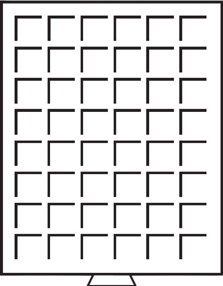 מגש SMART עם 48 משבצות עבור אחסון ותצוגת מטבעות בקוטר של עד 24 מ"מ מגש SMART עם 48 משבצות עבור אחסון ותצוגת מטבעות בקוטר של עד 24 מ"מ